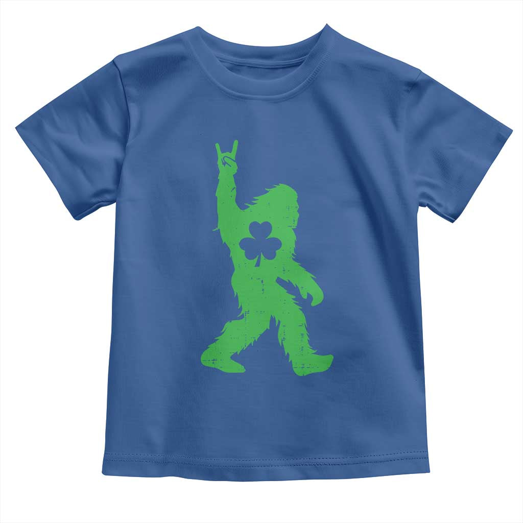 St Patricks Day Bigfoot Toddler T Shirt Irish Sasquatch Shamrock TS10 Royal Blue Print Your Wear