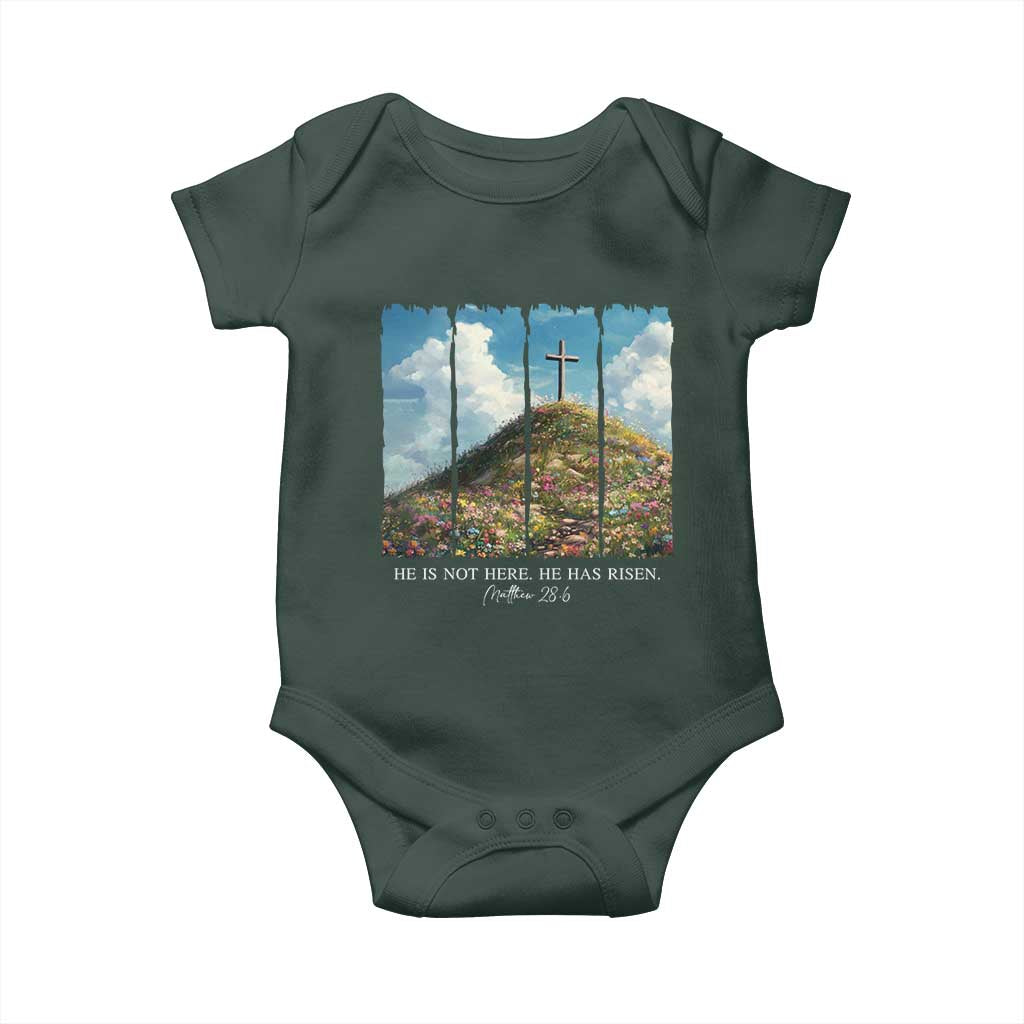 Christian Easter Baby Onesie He Is Not Here He Has Risen TS10 Print Your Wear
