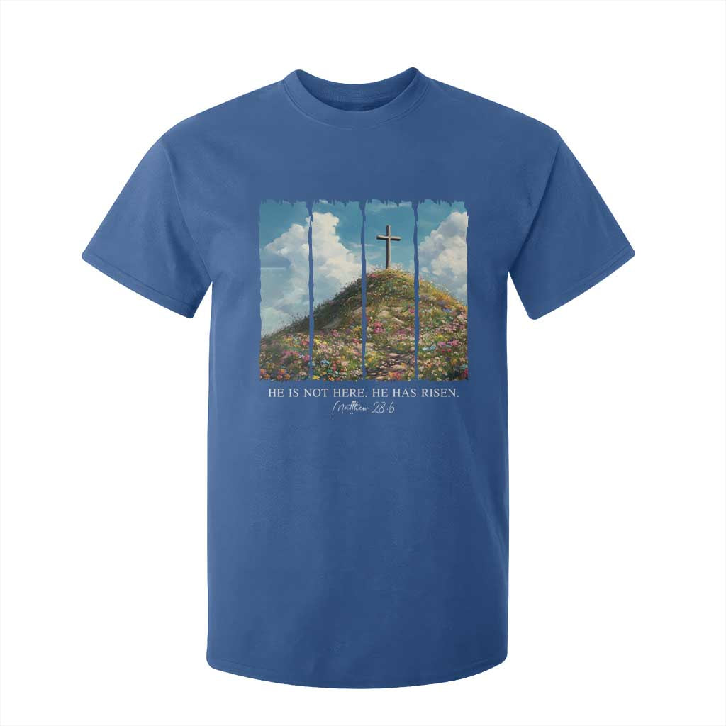 Christian Easter T Shirt For Kid He Is Not Here He Has Risen TS10 Royal Blue Print Your Wear