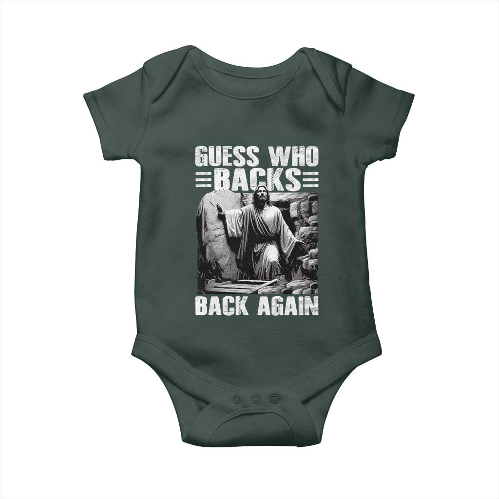 Easter Religious Baby Onesie Guess Who's Back Back Again Jesus Christian TS10 Print Your Wear