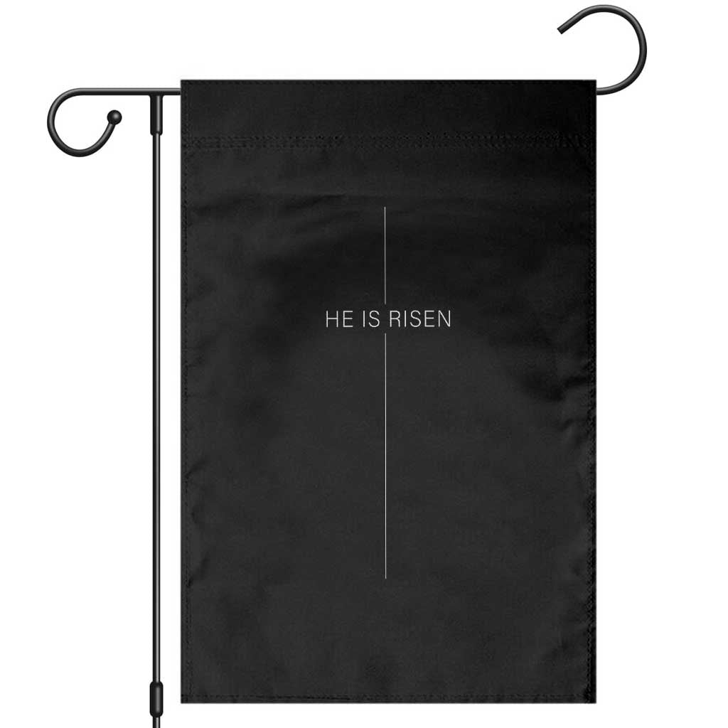 Easter Cross He Is Risen Garden Flag Cross Subtle Christian Minimal Religious Faith Jesus TS10 Black Print Your Wear