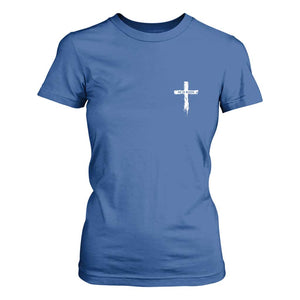 Easter Christian Cross Religious He Is Risen T Shirt For Women TS10 Royal Blue Print Your Wear