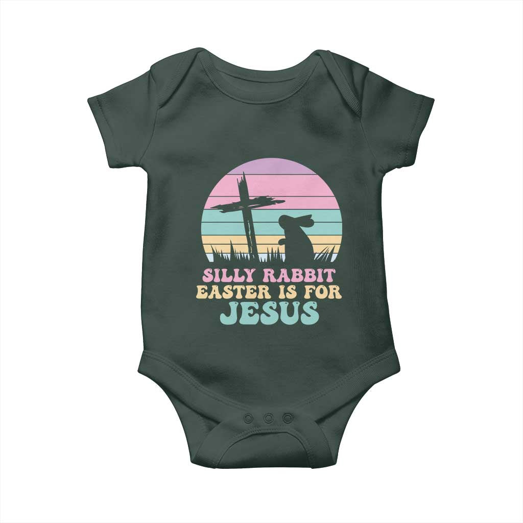 Silly Rabbit Easter Is For Jesus Christians Baby Onesie Cross Religious TS10 Print Your Wear