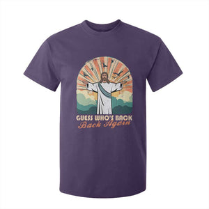 Funny Christian Easter T Shirt For Kid Guess Whos Back Jesus Religious TS10 Purple Print Your Wear