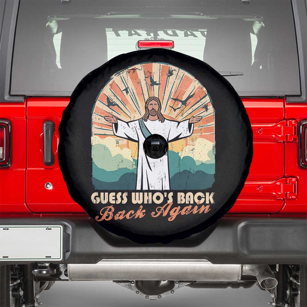 Funny Christian Easter Spare Tire Cover Guess Whos Back Jesus Religious TS10 Black Print Your Wear