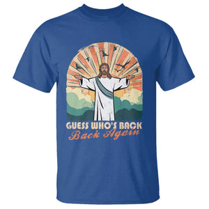 Funny Christian Easter T Shirt Guess Whos Back Jesus Religious TS10 Royal Blue Print Your Wear