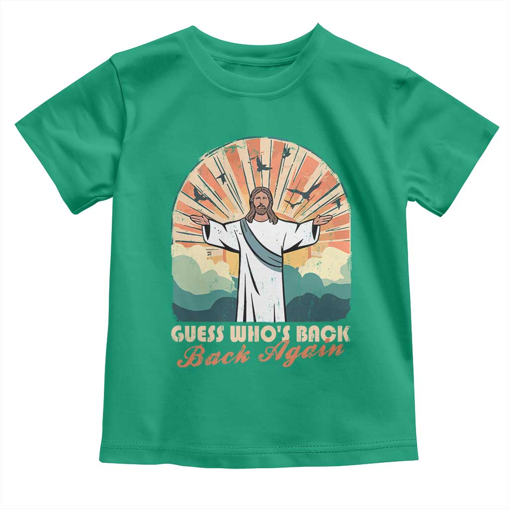 Funny Christian Easter Toddler T Shirt Guess Whos Back Jesus Religious TS10 Irish Green Print Your Wear