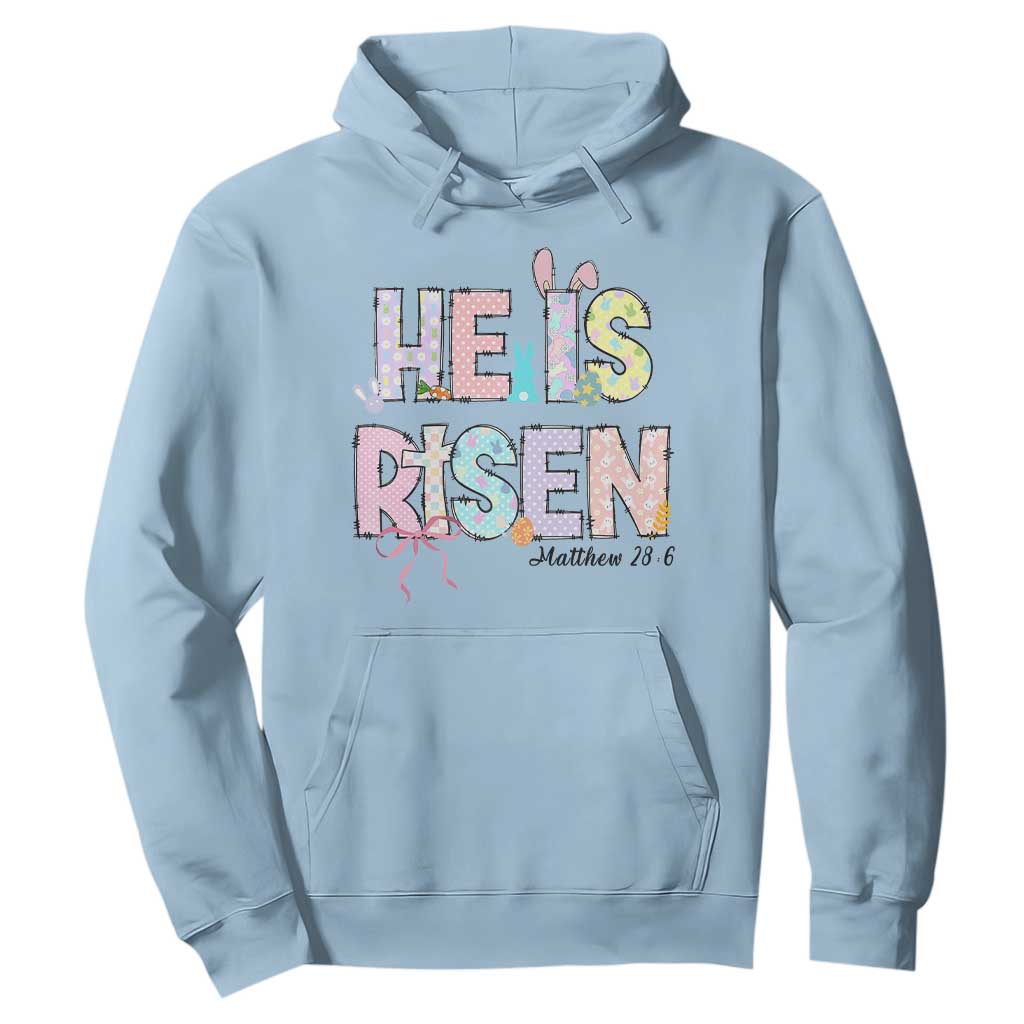 He is Risen Jesus Christian Happy Easter Hoodie TS10 Light Blue Print Your Wear