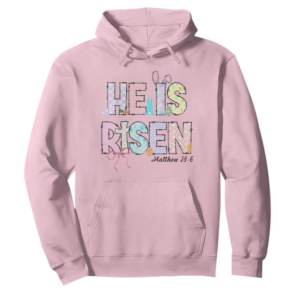 He is Risen Jesus Christian Happy Easter Hoodie TS10 Light Pink Print Your Wear