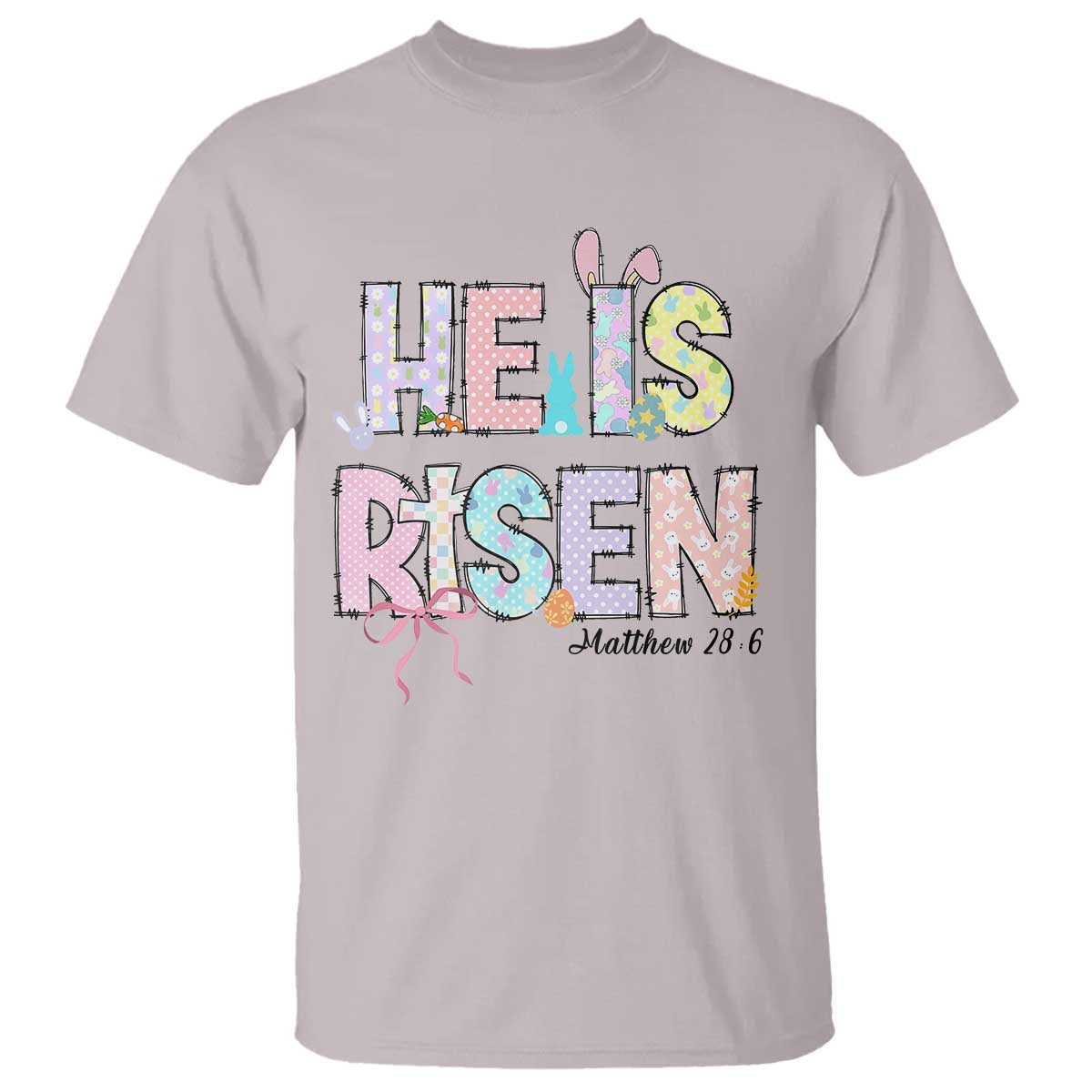 He is Risen Jesus Christian Happy Easter T Shirt TS10 Ice Gray Print Your Wear