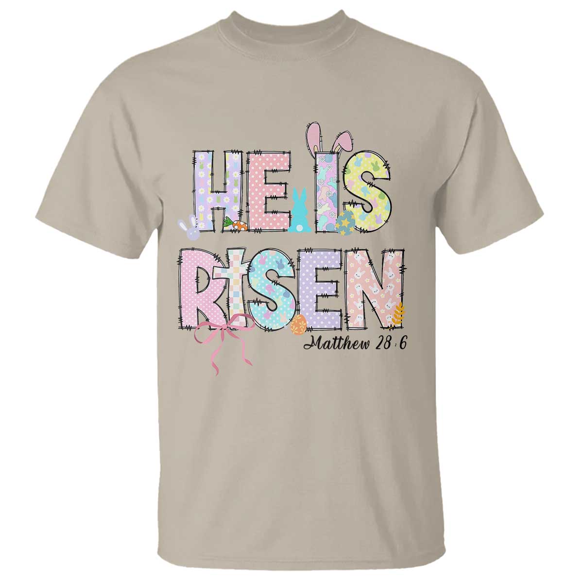 He is Risen Jesus Christian Happy Easter T Shirt TS10 Sand Print Your Wear