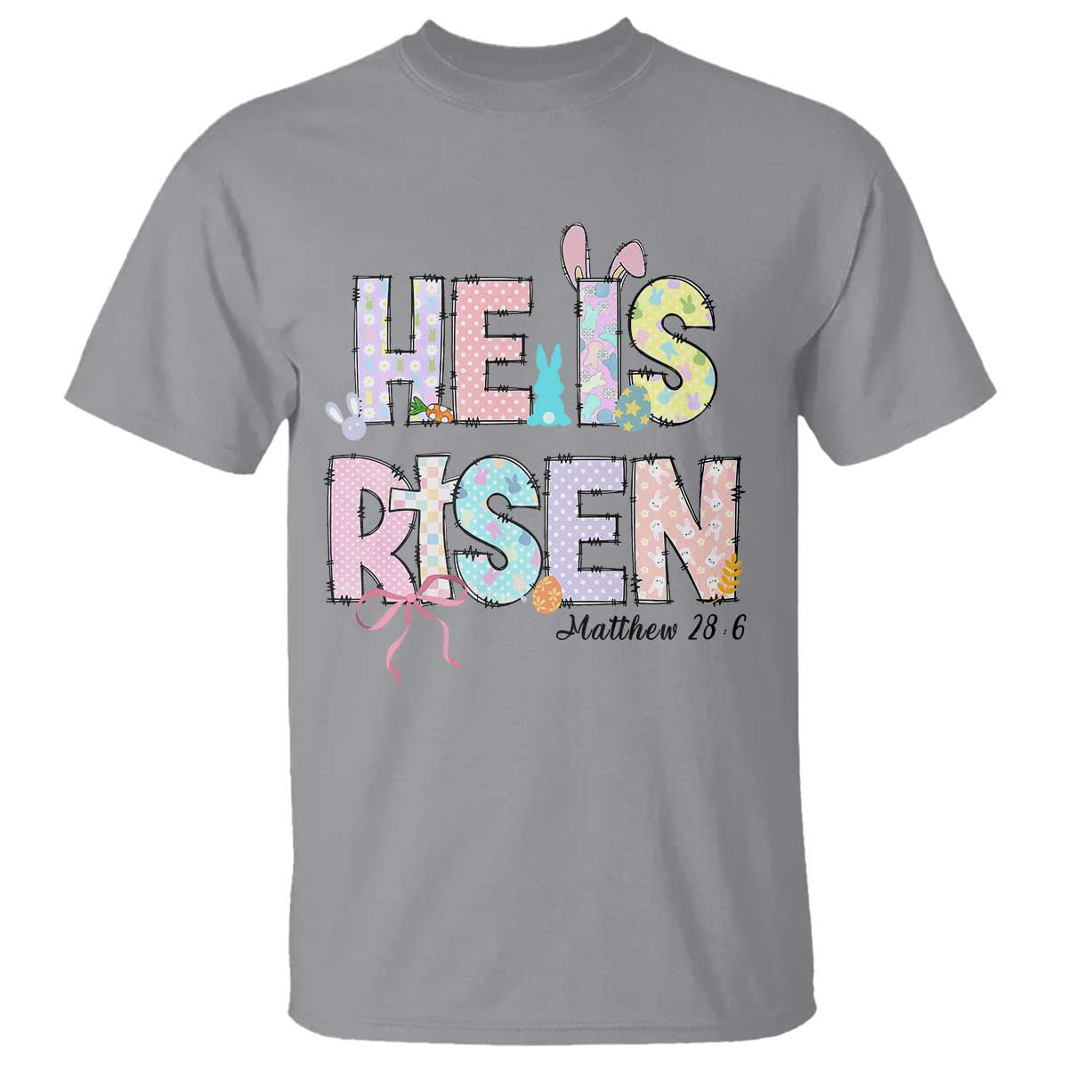 He is Risen Jesus Christian Happy Easter T Shirt TS10 Sport Gray Print Your Wear