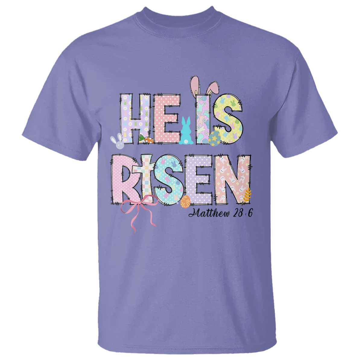 He is Risen Jesus Christian Happy Easter T Shirt TS10 Violet Print Your Wear