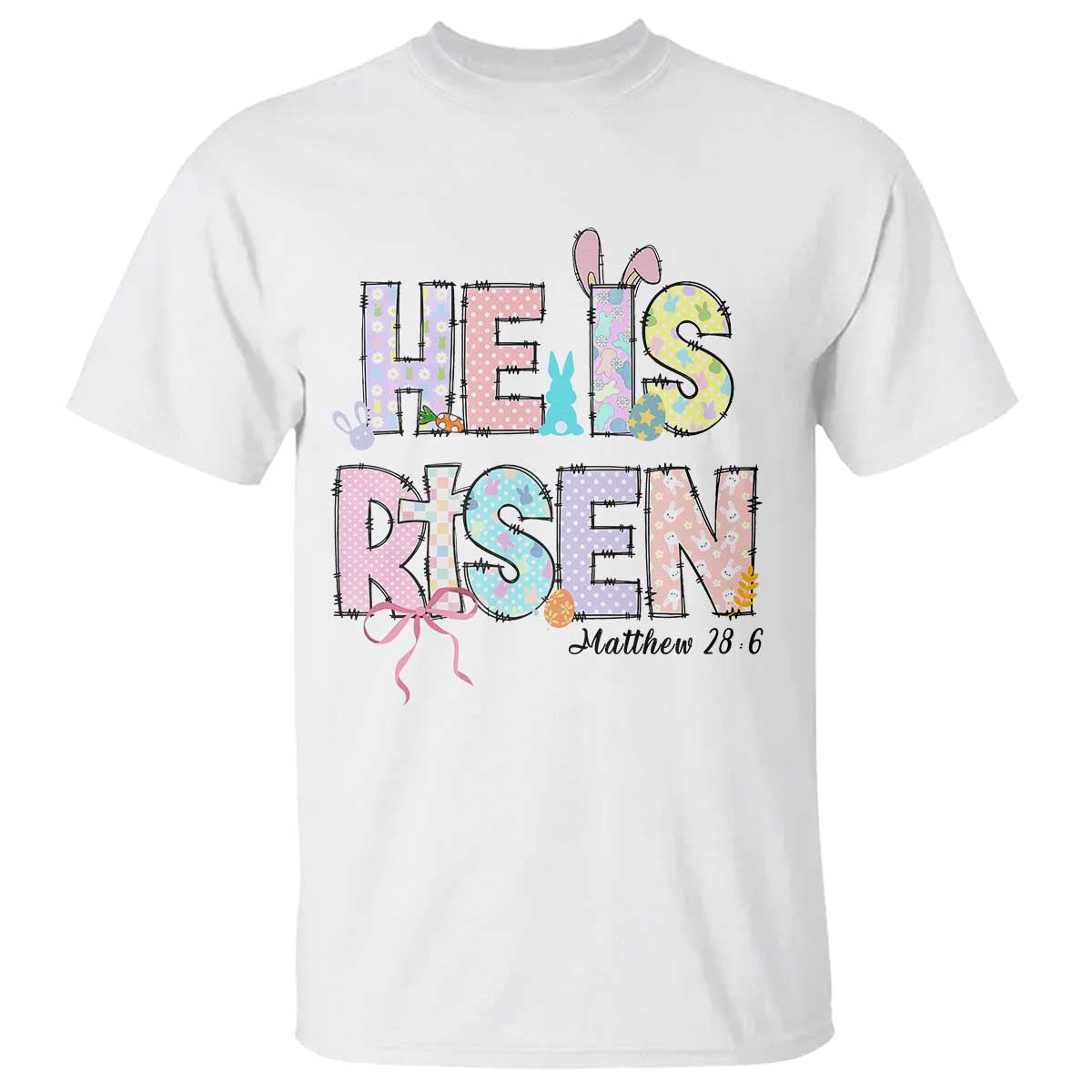 He is Risen Jesus Christian Happy Easter T Shirt TS10 White Print Your Wear