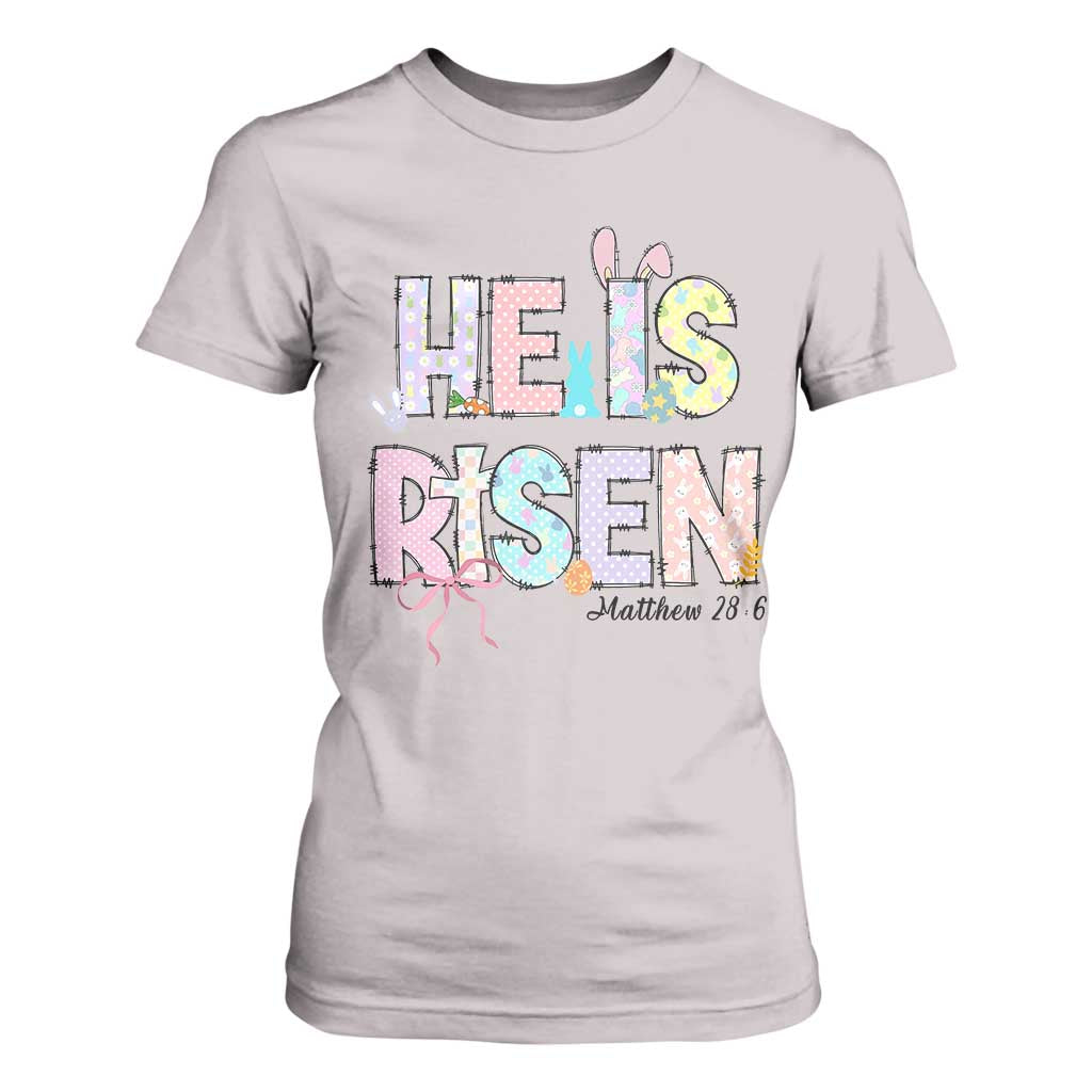 He is Risen Jesus Christian Happy Easter T Shirt For Women TS10 Ice Gray Print Your Wear