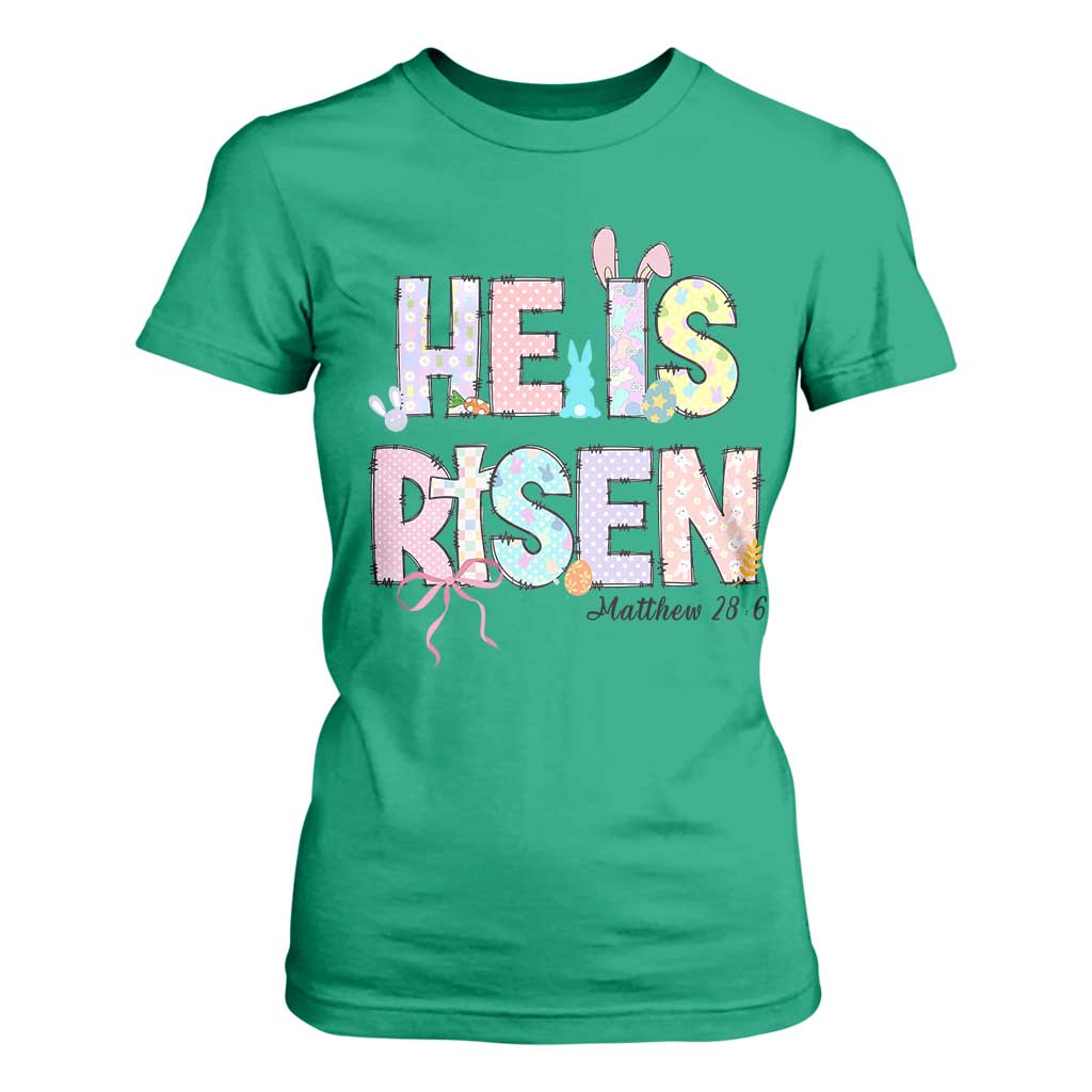 He is Risen Jesus Christian Happy Easter T Shirt For Women TS10 Irish Green Print Your Wear