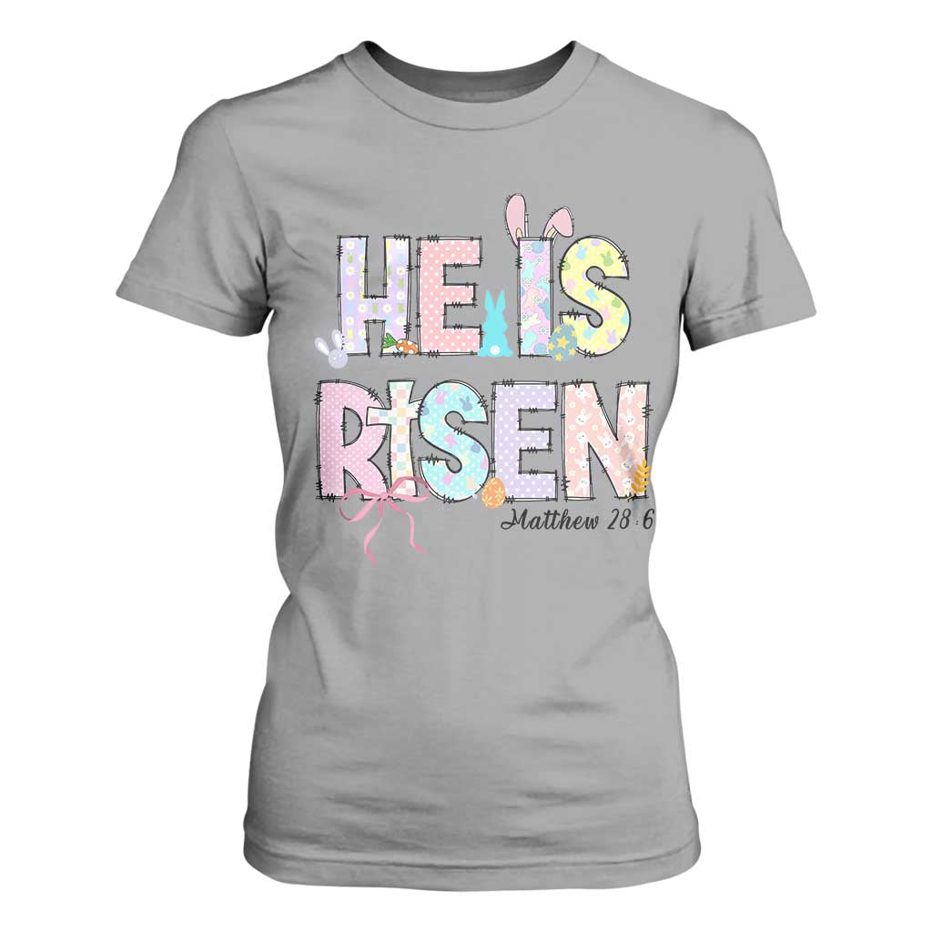 He is Risen Jesus Christian Happy Easter T Shirt For Women TS10 Sport Gray Print Your Wear