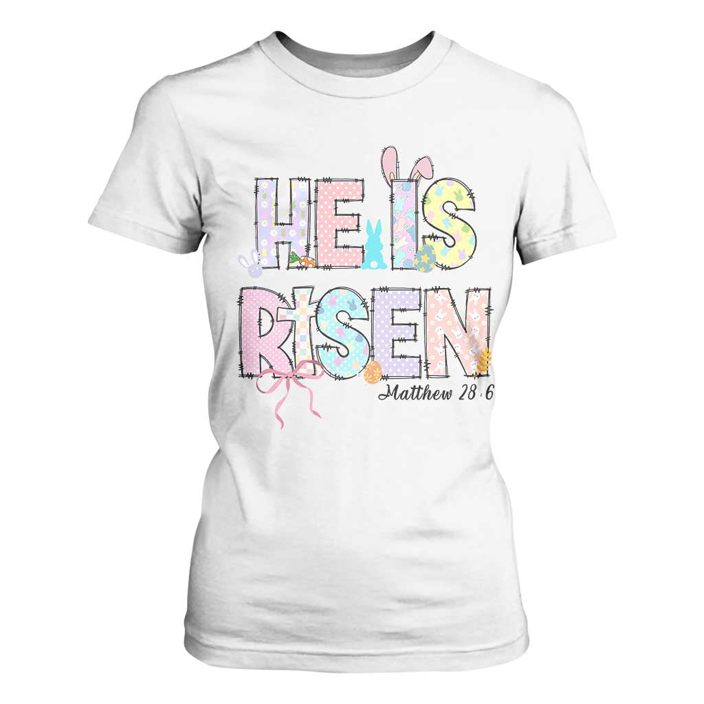 He is Risen Jesus Christian Happy Easter T Shirt For Women TS10 White Print Your Wear