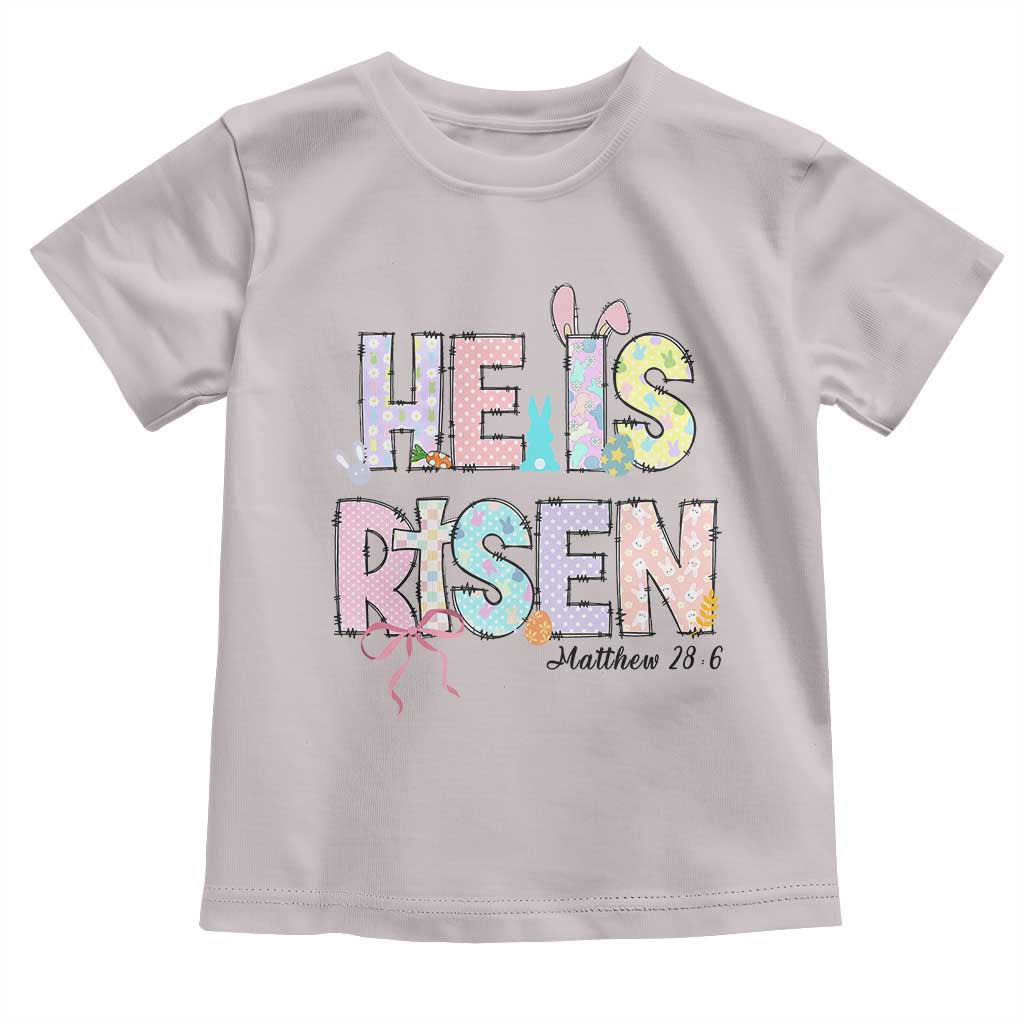 He is Risen Jesus Christian Happy Easter Toddler T Shirt TS10 Ice Gray Print Your Wear