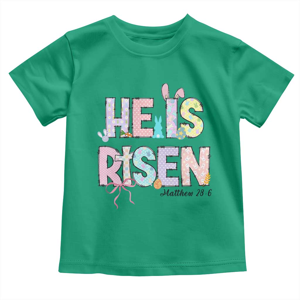 He is Risen Jesus Christian Happy Easter Toddler T Shirt TS10 Irish Green Print Your Wear