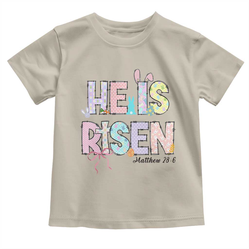 He is Risen Jesus Christian Happy Easter Toddler T Shirt TS10 Sand Print Your Wear