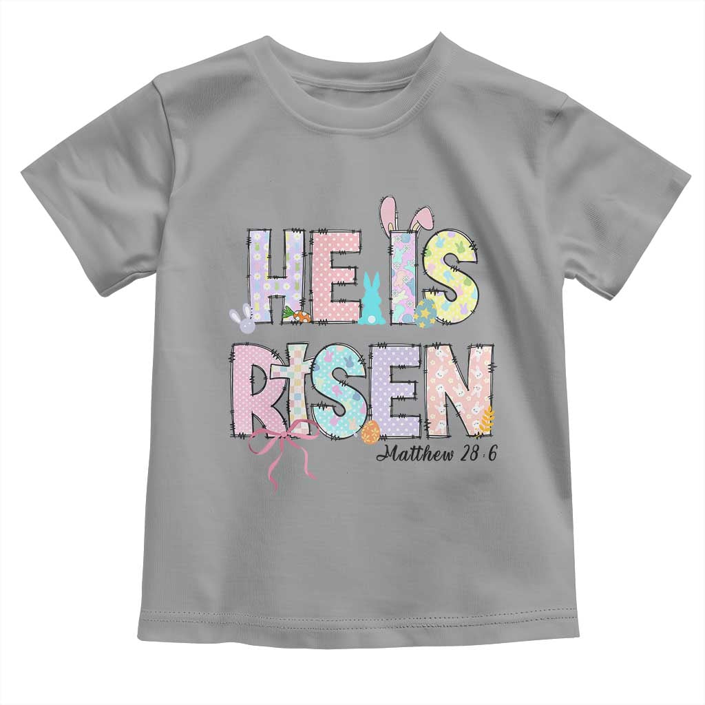 He is Risen Jesus Christian Happy Easter Toddler T Shirt TS10 Sport Gray Print Your Wear