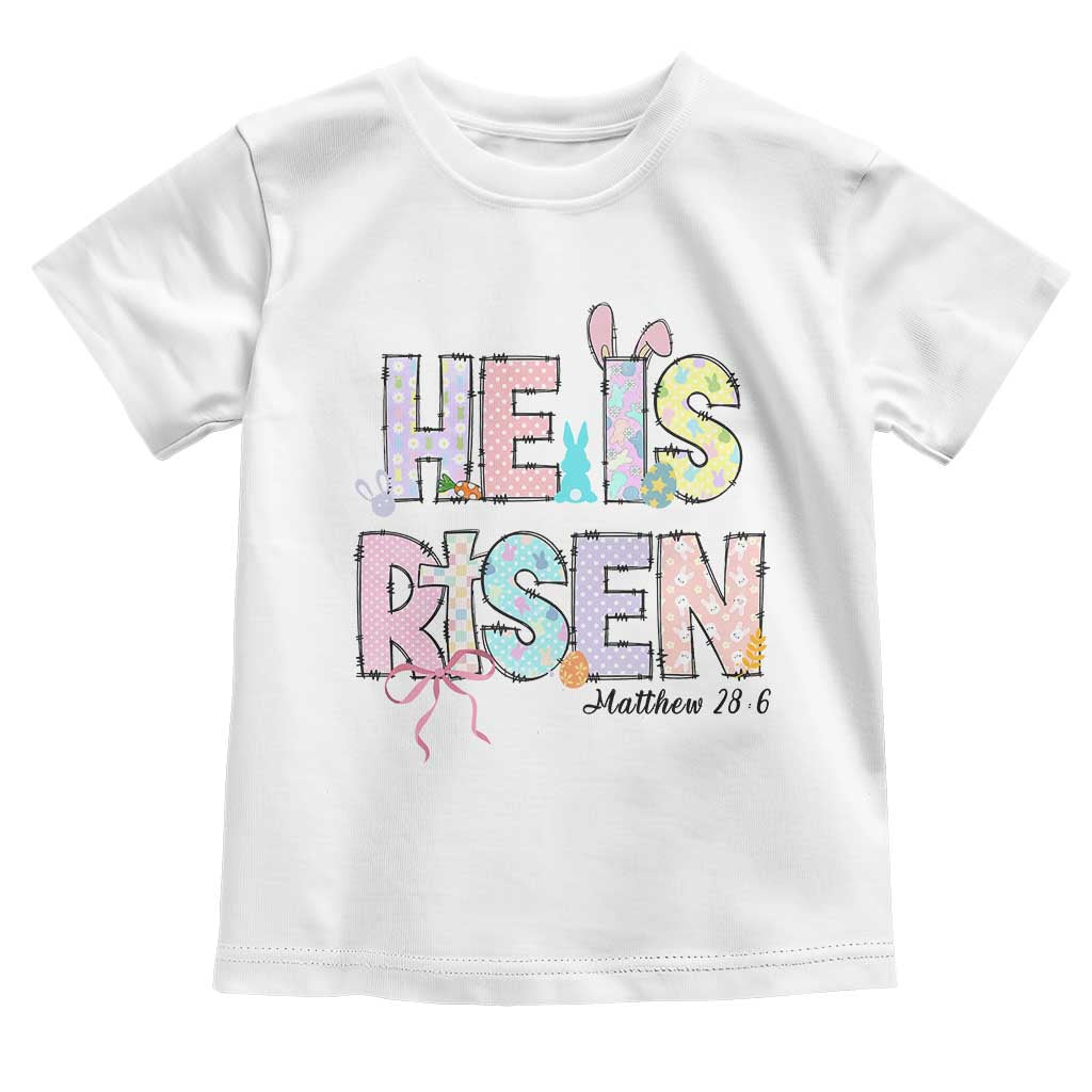 He is Risen Jesus Christian Happy Easter Toddler T Shirt TS10 White Print Your Wear