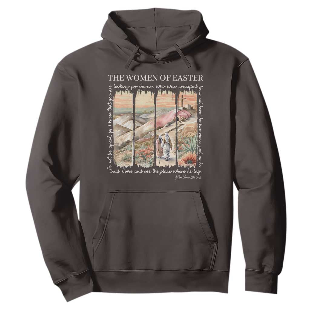 Easter Religious Hoodie Women of Easter He is Risen TS10 Dark Chocolate Print Your Wear