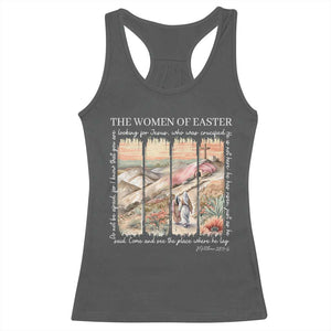 Easter Religious Racerback Tank Top Women of Easter He is Risen TS10 Dark Heather Print Your Wear