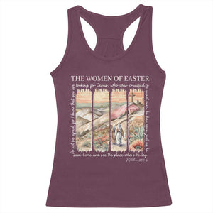 Easter Religious Racerback Tank Top Women of Easter He is Risen TS10 Maroon Print Your Wear