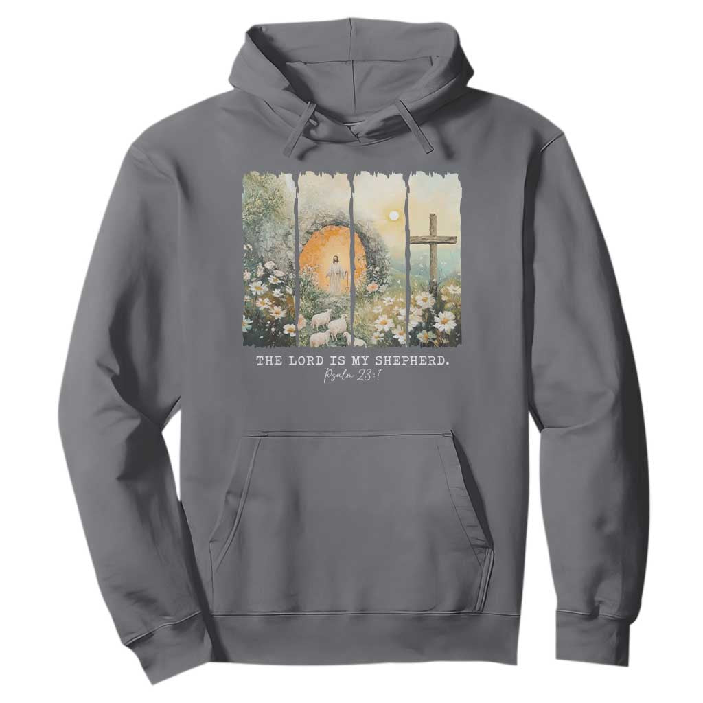 Lord Is My Shepherd Hoodie Easter Religious Christian Cross Bible Verse TS10 Charcoal Print Your Wear