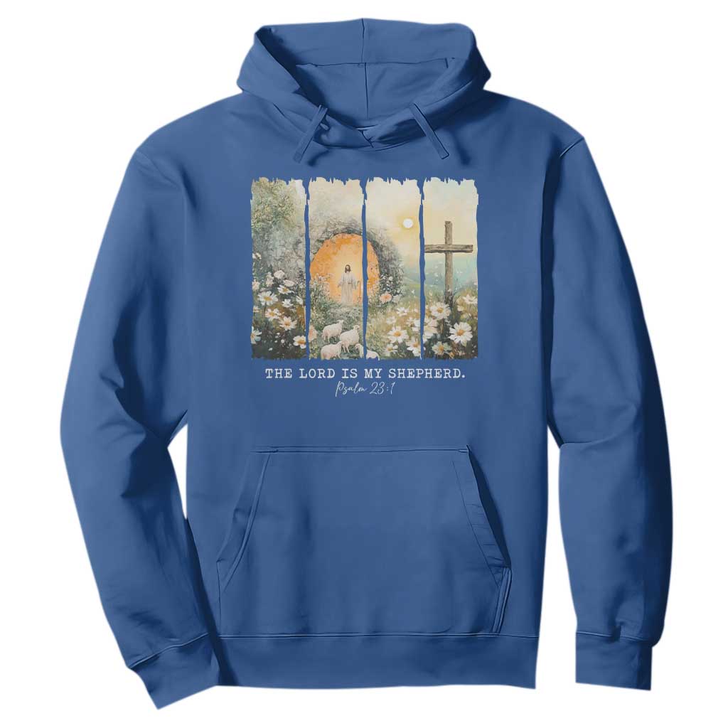 Lord Is My Shepherd Hoodie Easter Religious Christian Cross Bible Verse TS10 Royal Blue Print Your Wear