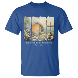 Lord Is My Shepherd T Shirt Easter Religious Christian Cross Bible Verse TS10 Royal Blue Print Your Wear