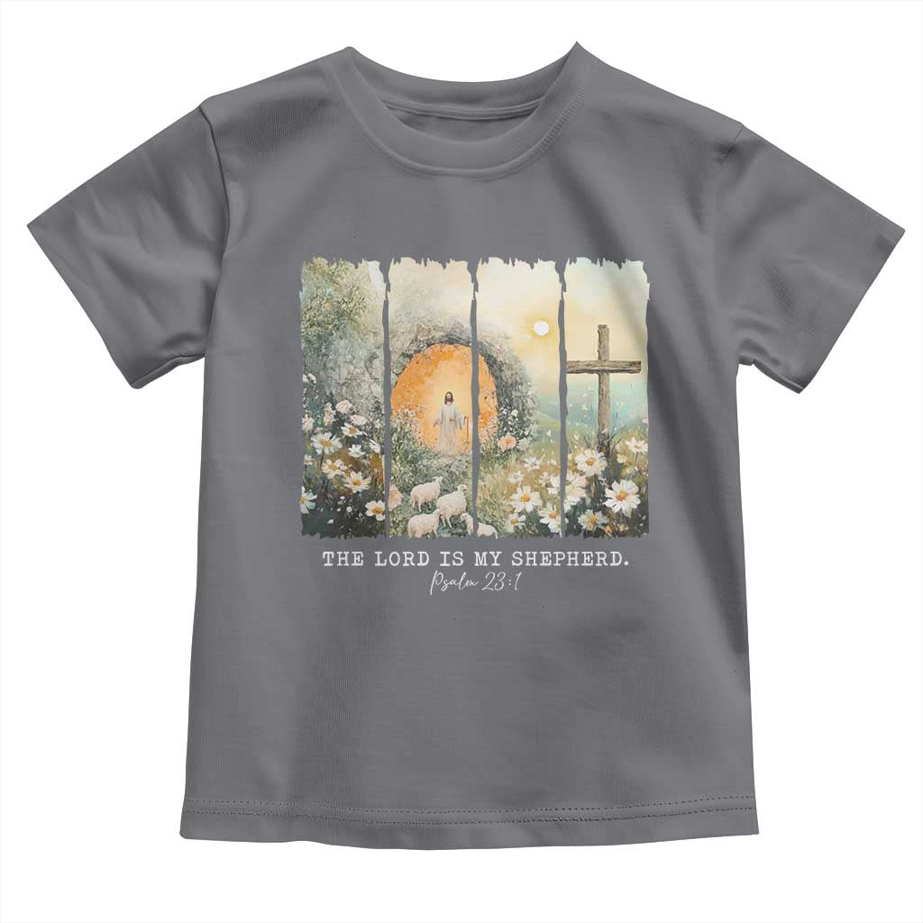 Lord Is My Shepherd Toddler T Shirt Easter Religious Christian Cross Bible Verse TS10 Charcoal Print Your Wear