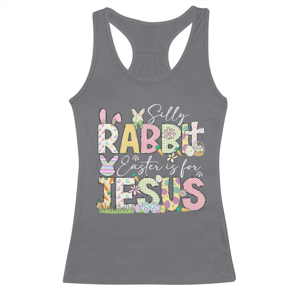 Funny Easter Christian Racerback Tank Top Silly Rabbit Easter Is For Jesus TS10 Charcoal Print Your Wear