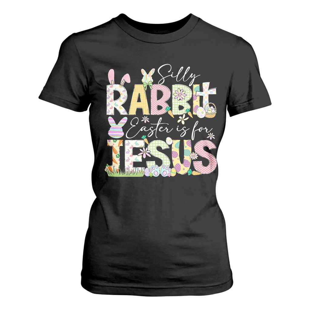 Funny Easter Christian T Shirt For Women Silly Rabbit Easter Is For Jesus TS10 Black Print Your Wear