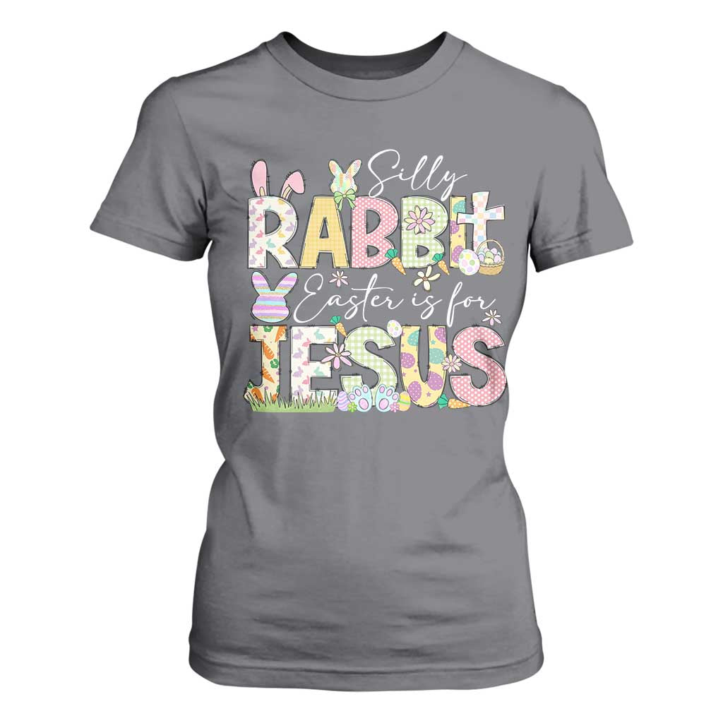 Funny Easter Christian T Shirt For Women Silly Rabbit Easter Is For Jesus TS10 Charcoal Print Your Wear