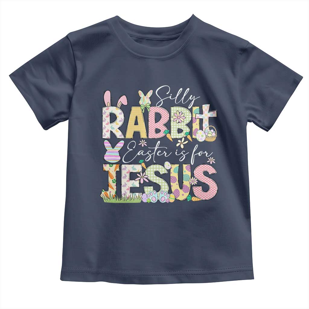 Funny Easter Christian Toddler T Shirt Silly Rabbit Easter Is For Jesus TS10 Navy Print Your Wear