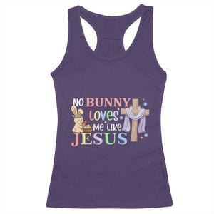 Funny Christian Easter Racerback Tank Top No Bunny Loves Me Like Jesus TS10 Purple Print Your Wear