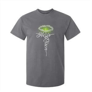 He Is Risen T Shirt For Kid Cross Jesus Religious Easter TS10 Charcoal Print Your Wear