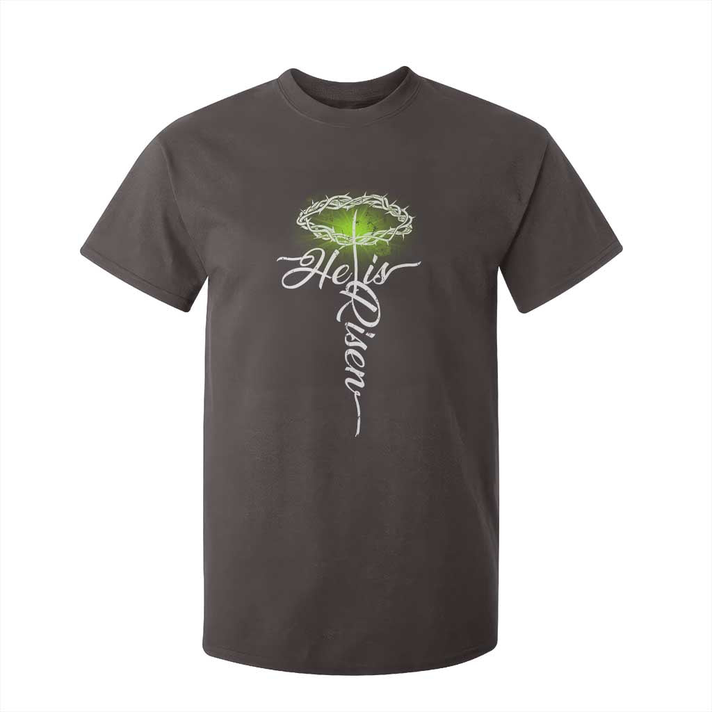 He Is Risen T Shirt For Kid Cross Jesus Religious Easter TS10 Dark Chocolate Print Your Wear
