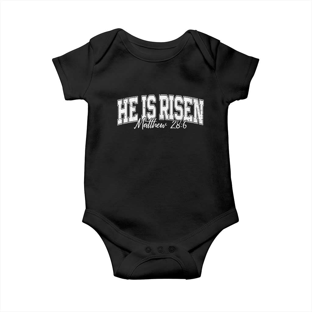 He Is Risen Baby Onesie Easter Day Christian Jesus Religious Gift TS10 Black Print Your Wear