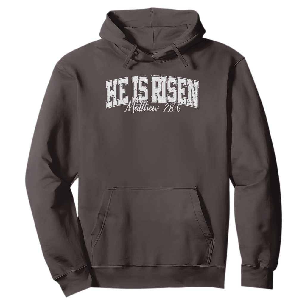 He Is Risen Hoodie Easter Day Christian Jesus Religious Gift TS10 Dark Chocolate Print Your Wear
