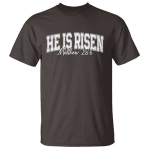 He Is Risen T Shirt Easter Day Christian Jesus Religious Gift TS10 Dark Chocolate Print Your Wear