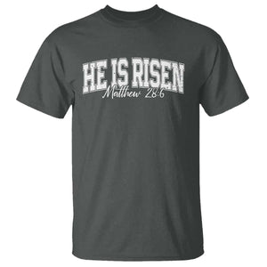 He Is Risen T Shirt Easter Day Christian Jesus Religious Gift TS10 Dark Heather Print Your Wear