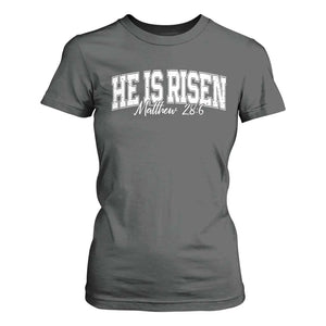 He Is Risen T Shirt For Women Easter Day Christian Jesus Religious Gift TS10 Dark Heather Print Your Wear