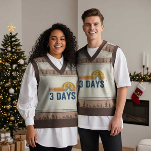 Easter A Lot Can Happen in 3 Days V-Neck Knit Sweater Vest Retro Religious Easter Christian TS10 Mocha Mousse Print Your Wear