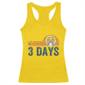 Easter A Lot Can Happen in 3 Days Racerback Tank Top Retro Religious Easter Christian TS10 Daisy Print Your Wear