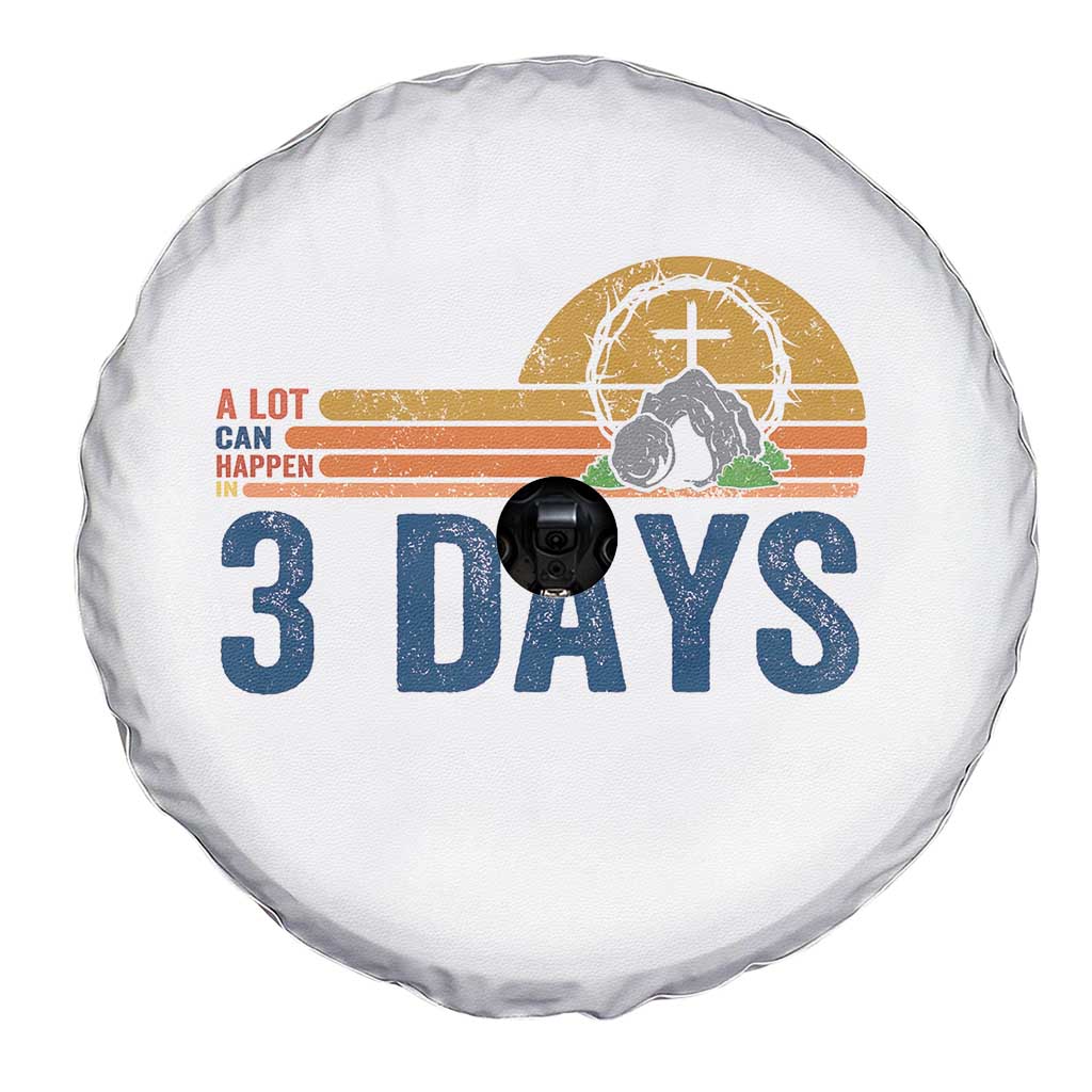 Easter A Lot Can Happen in 3 Days Spare Tire Cover Retro Religious Easter Christian TS10 Print Your Wear