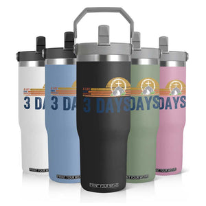 Easter A Lot Can Happen in 3 Days Flip Straw Tumbler Retro Religious Easter Christian TS10 Print Your Wear